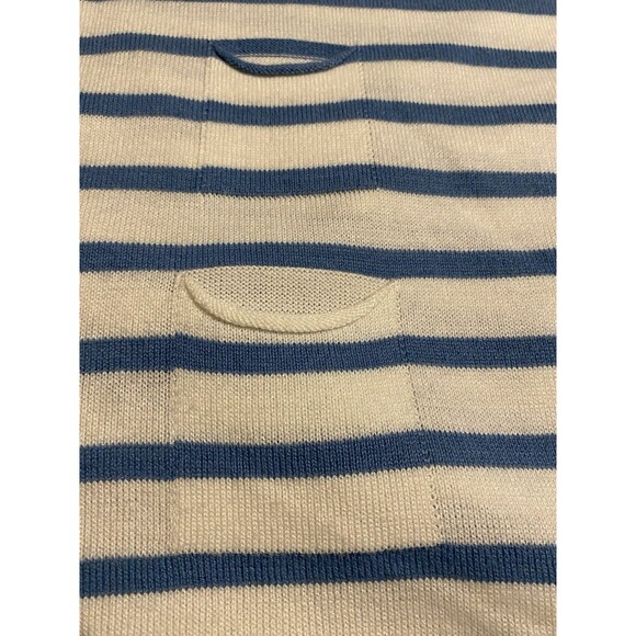 mer sea MERSEA Catalina Sweater Shirt Top One Size Stripes French Blue White GUC - Picture 10 of 16